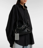 Balenciaga Logo leather luggage tag