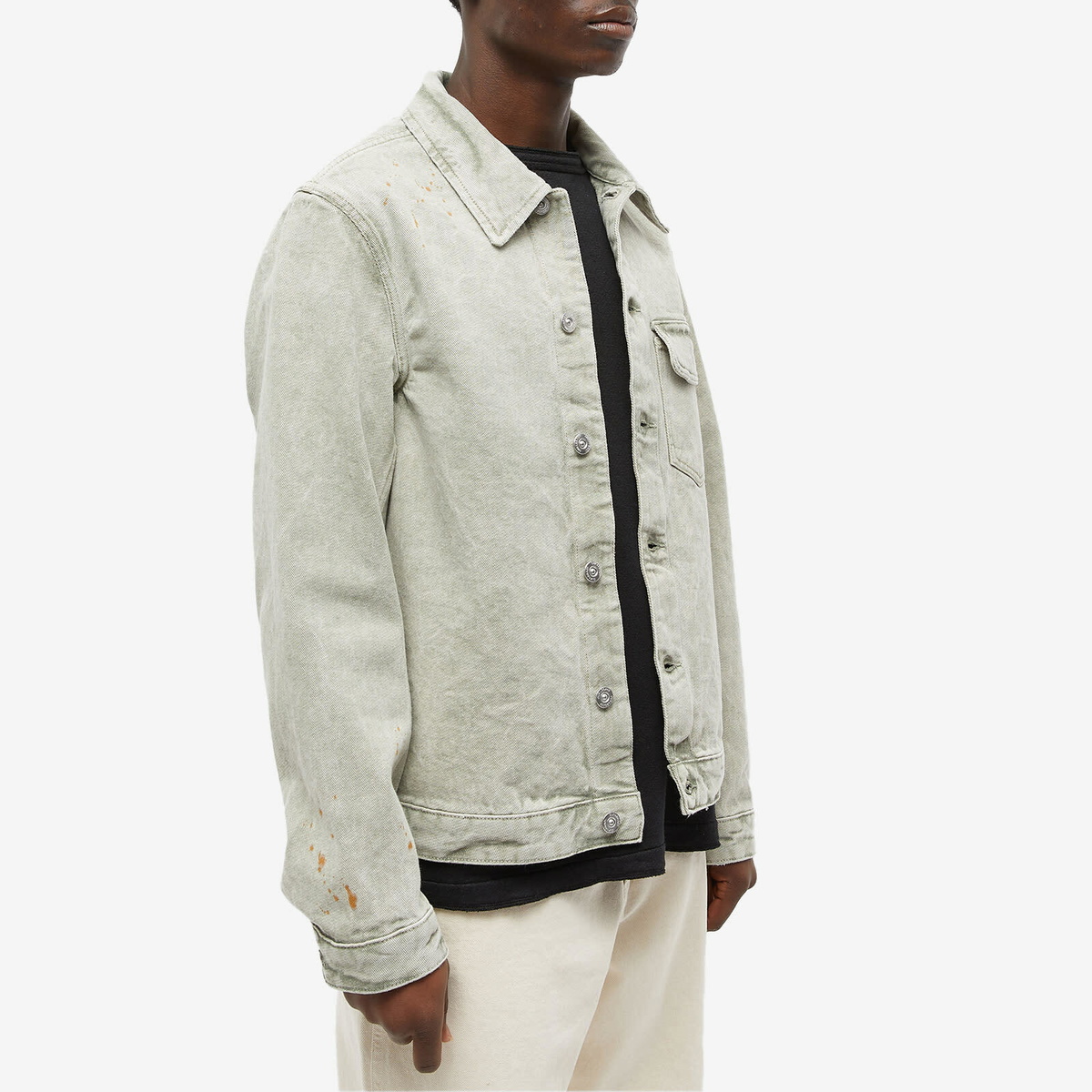 Our Legacy Men's Rebirth Denim Jacket in Attic Wash Denim Our Legacy