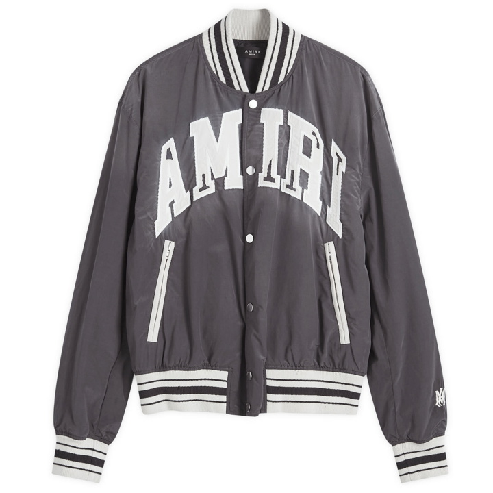 Photo: AMIRI Men's Sun Faded Logo Bomber Jacket in Black