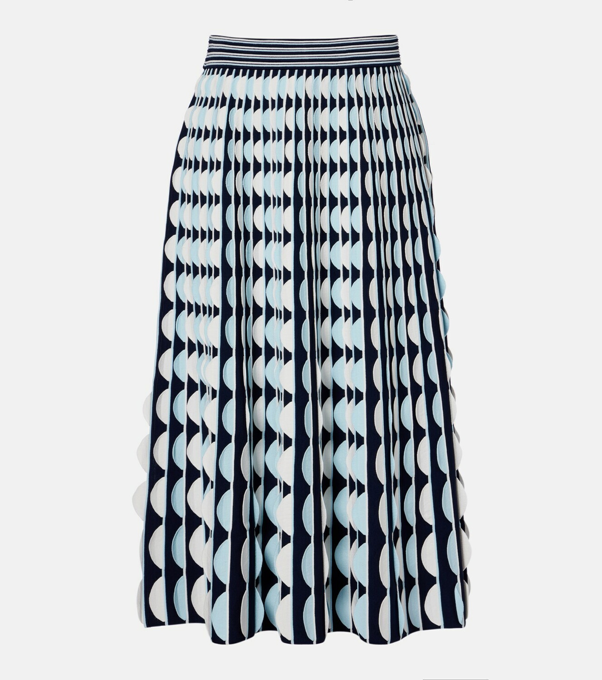 Simkhai Micah knitted scalloped midi skirt