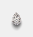 Persée Piercing 18kt white gold single earring with diamonds