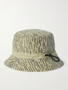 Stone Island - Logo-Appliquéd Reflective-Trimmed Printed Shell Bucket Hat - Neutrals