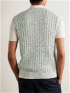 Massimo Alba - Divo Ribbed Cotton Sweater Vest - Green