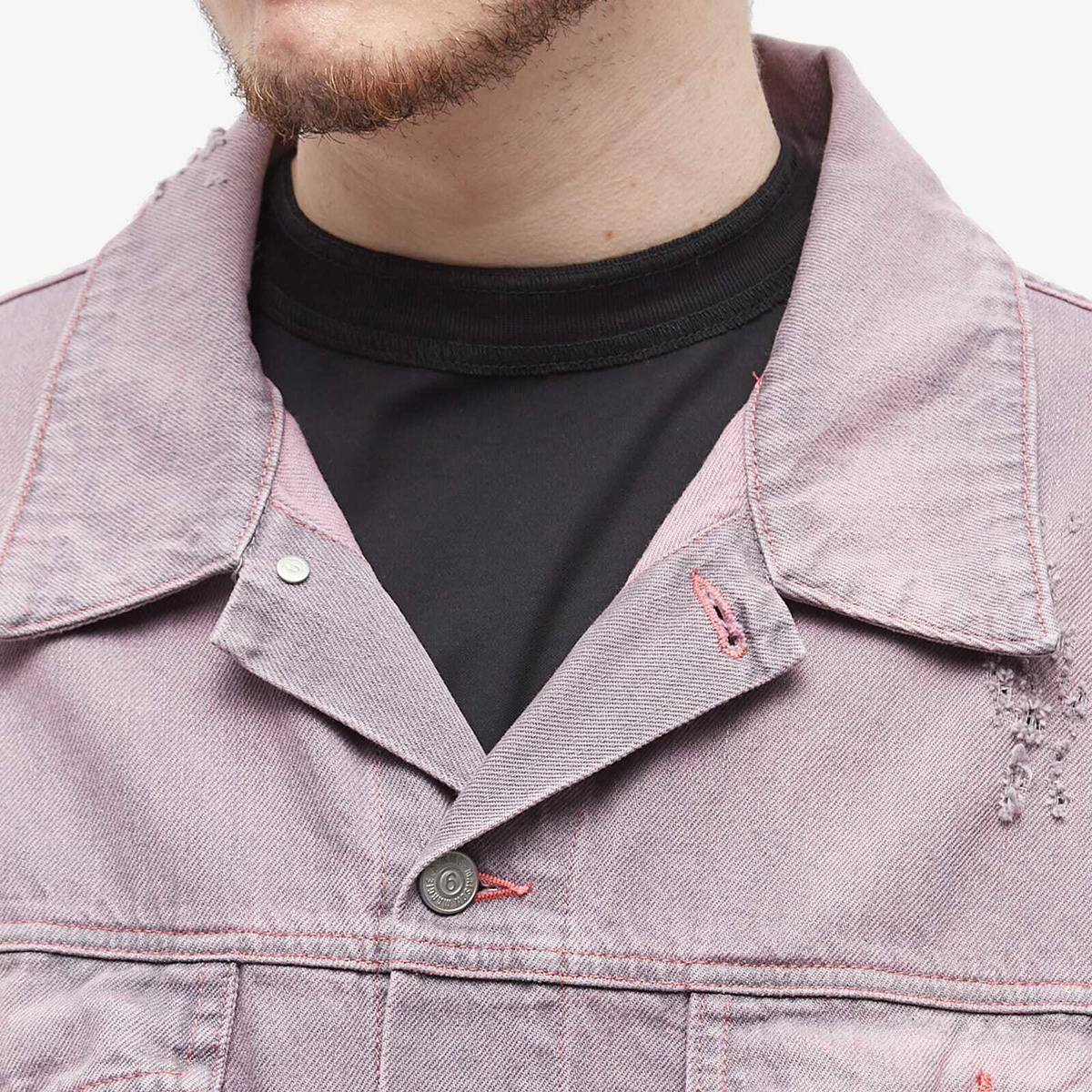 MM6 Maison Margiela Men's Overdyed Denim Sports Jacket in