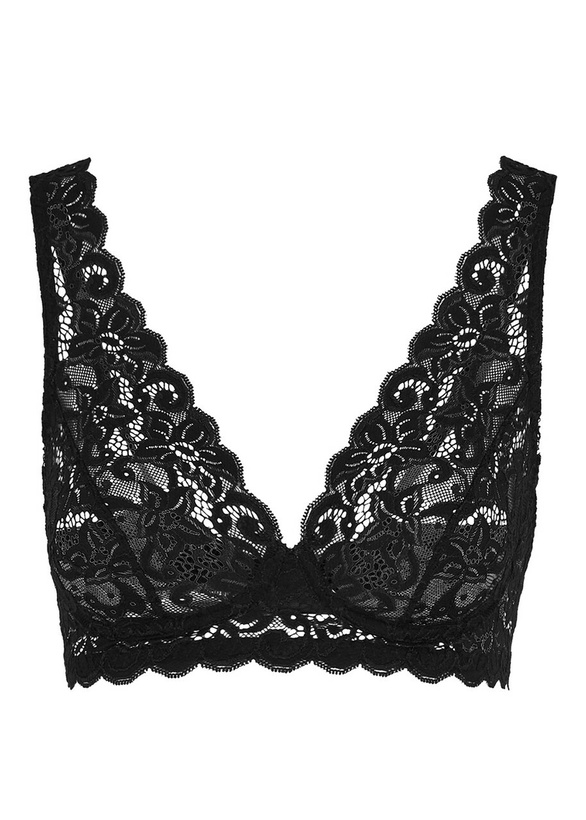 Photo: Hanro Moments Lace Soft-cup bra Black