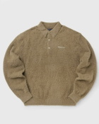 Thisisneverthat SCT-Logo Shaggy Knit Polo Brown Men