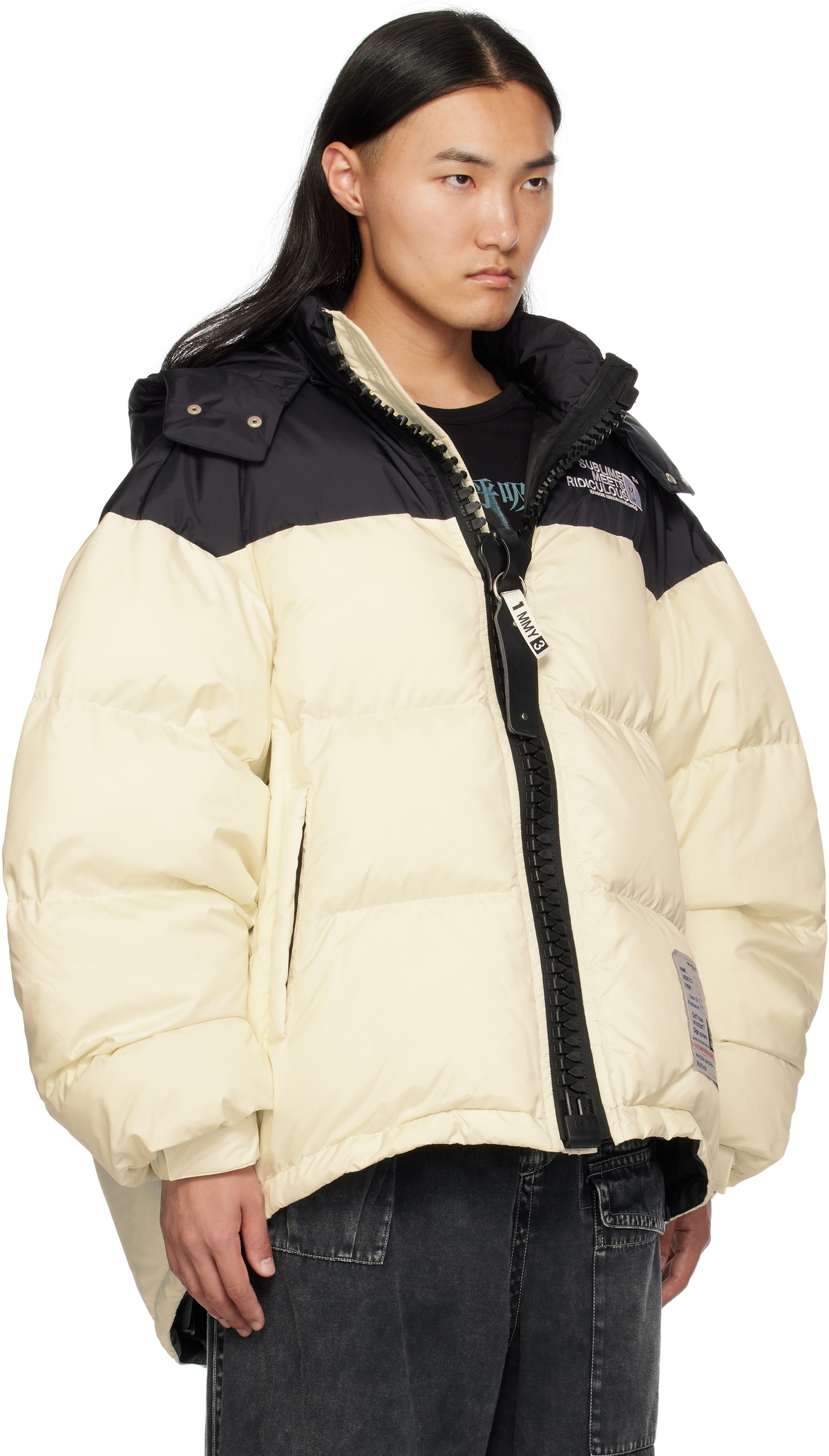 Maison MIHARA YASUHIRO White & Black Huge Down Jacket