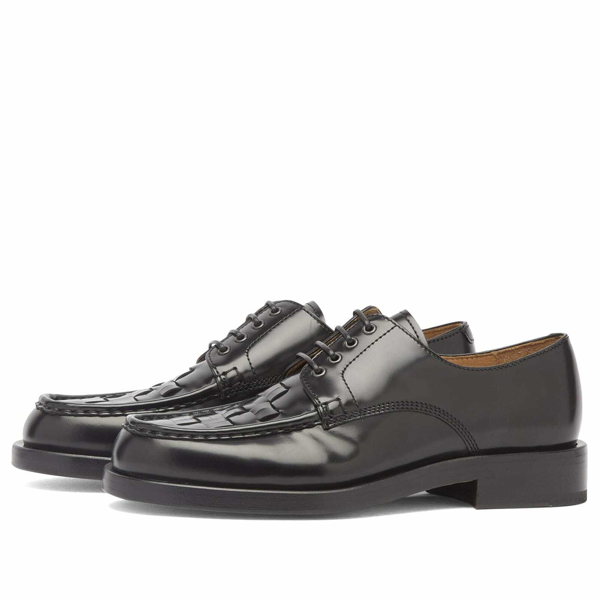 Jacquemus Men's Leather Derby Shoes in Black