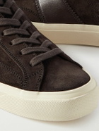 TOM FORD - Cambridge Leather-Trimmed Suede Sneakers - Brown