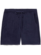 UNIVERSAL WORKS - Beach Cotton-Blend Terry Drawstring Shorts - Blue