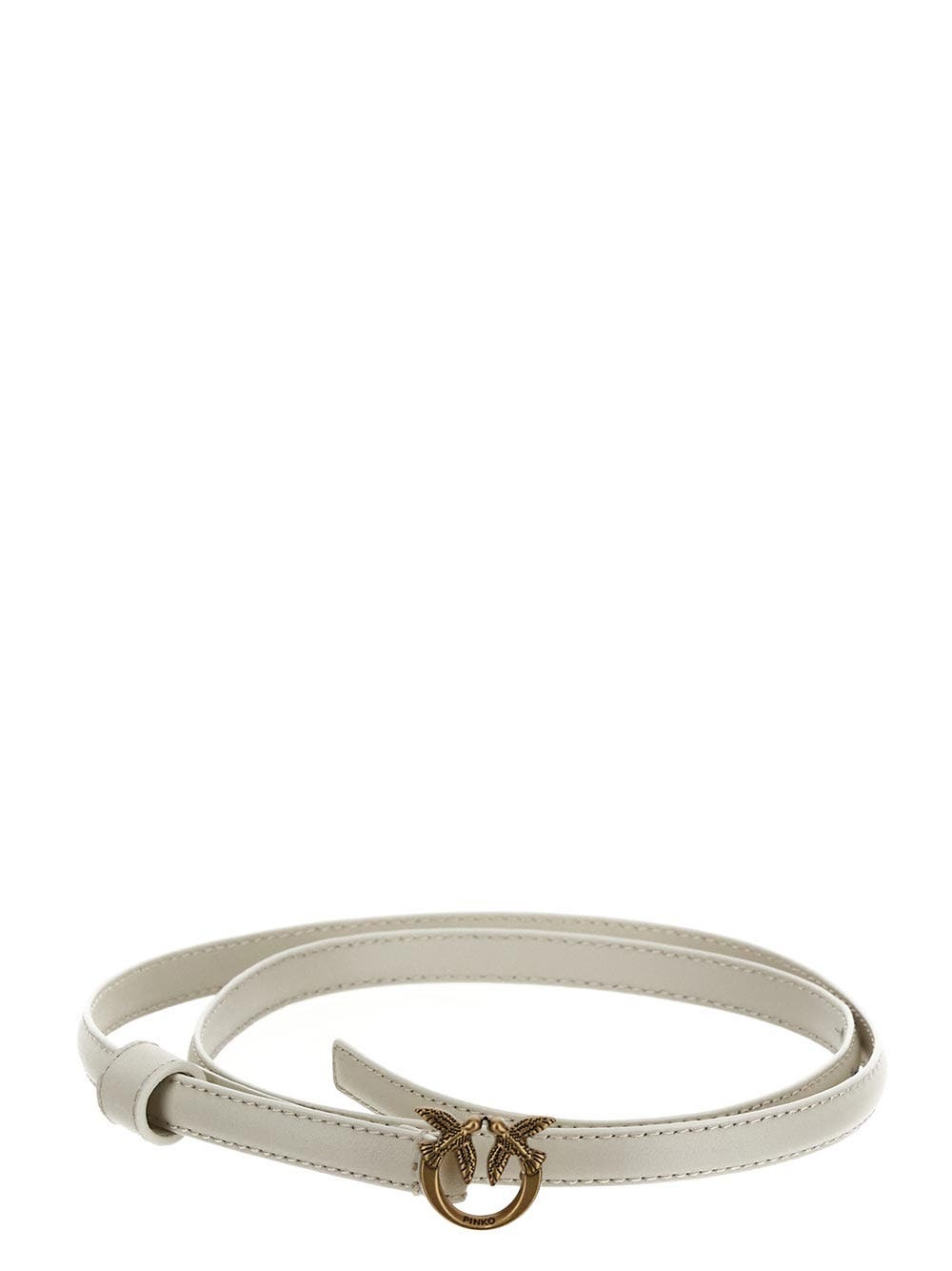 PINKO Black Calf Leather Bos Taurus Belt main image 0