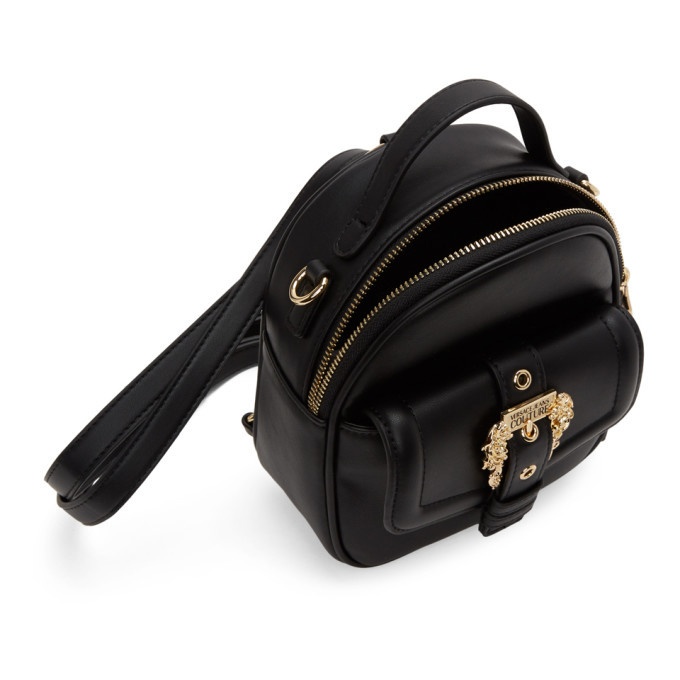 Leather backpack Versace Black in Leather - 30634506