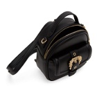 Versace Jeans Couture Black Faux-Leather Backpack