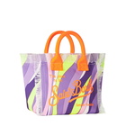 MC2 Saint Barth Colette Multicolor Cotton Canvas Handbag With Wave Print