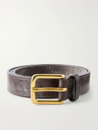 Drake's - 2cm Leather Belt - Brown