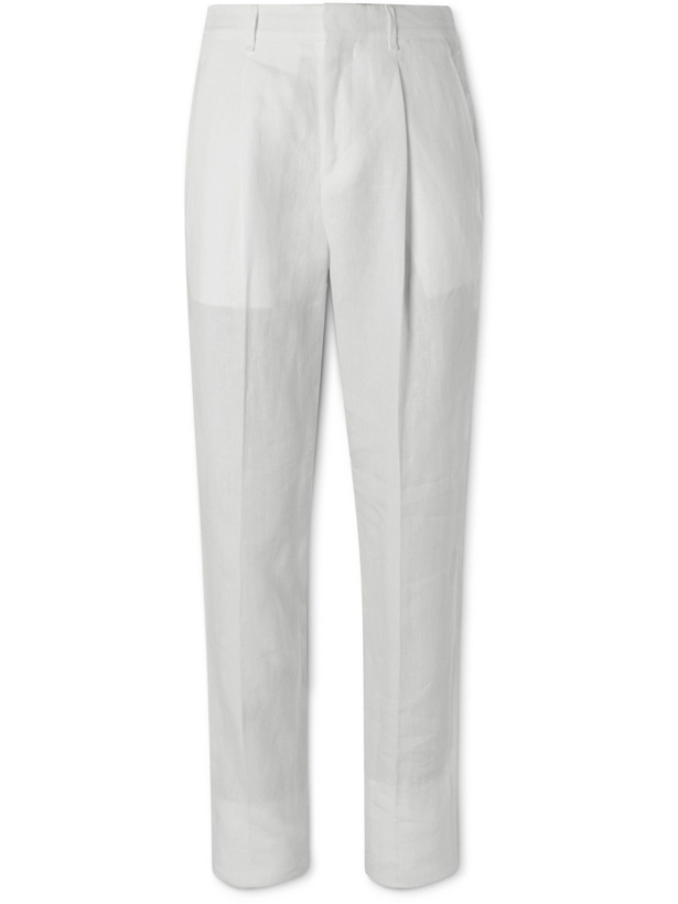 Photo: TOD'S - Pleated Linen Trousers - White