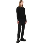 Rick Owens Black Tower Ribbed Geo Sweater