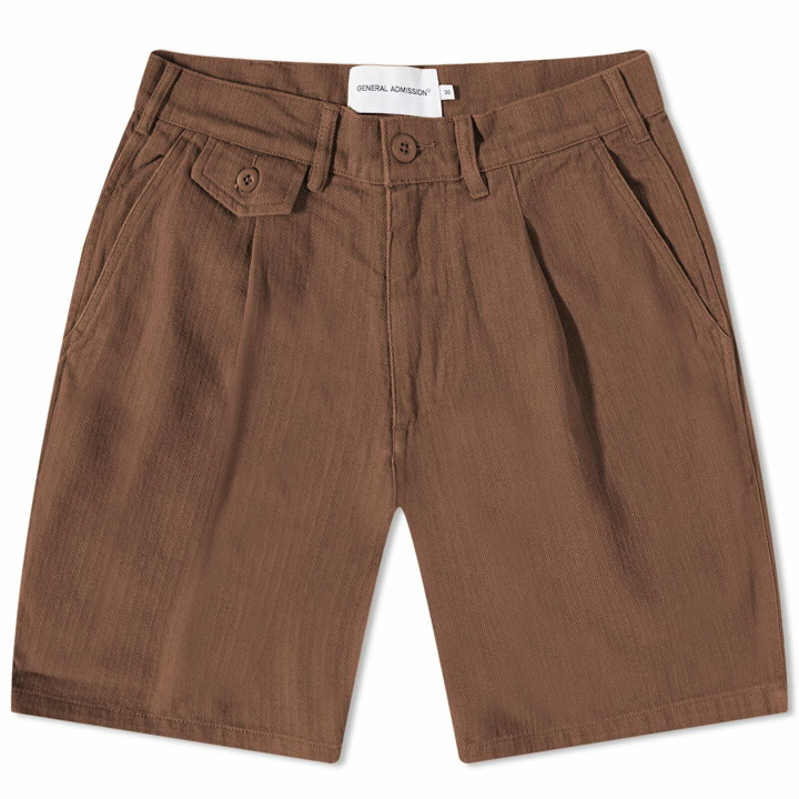 Photo: General Admission Men's Pleated Short in Brown