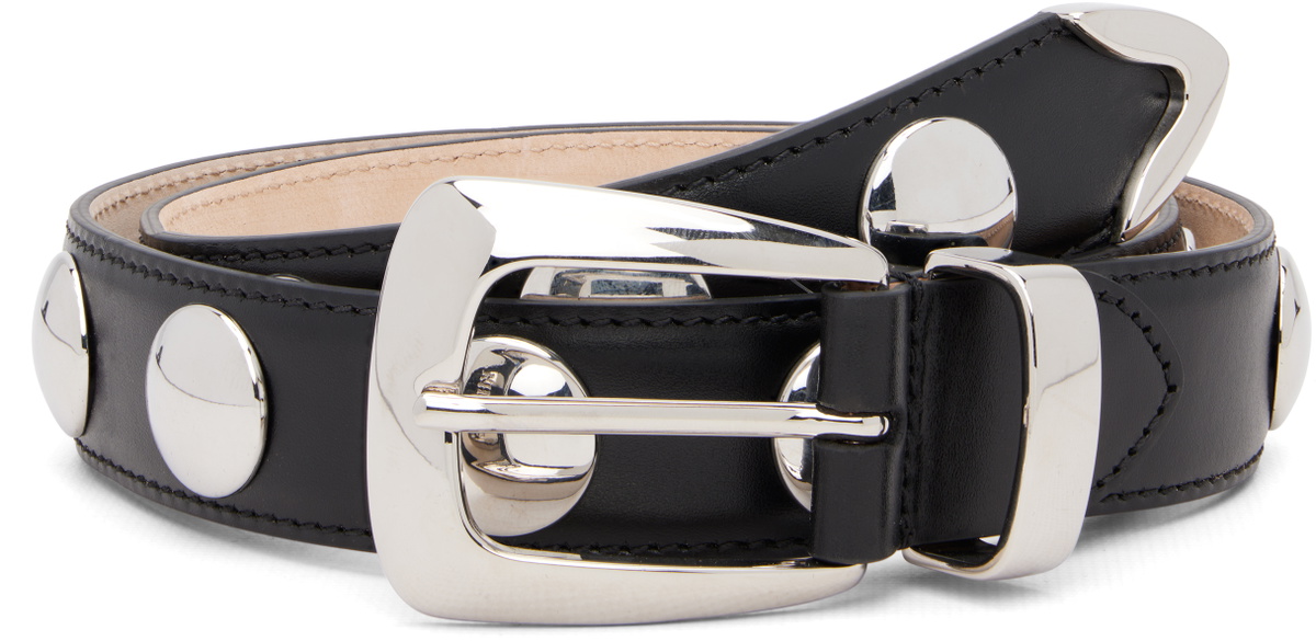 KHAITE Black Benny Studs Belt