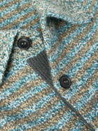 Paul Smith - Striped Wool Polo Shirt - Blue