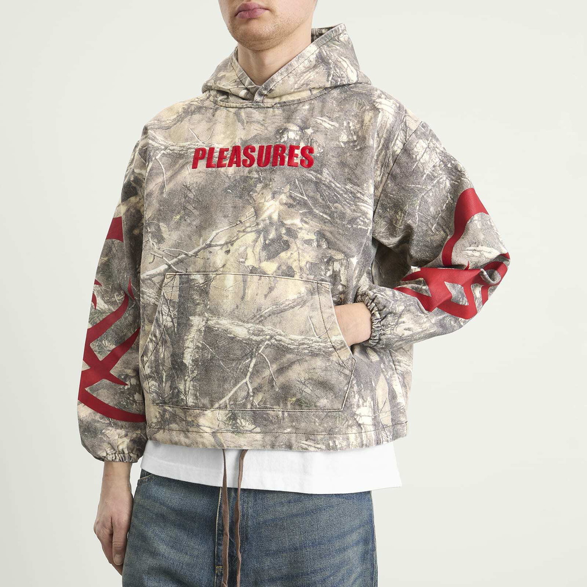 Pleasures Men's Hunt Canvas Hoodie in Camo