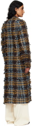 Collina Strada Brown & Blue Wolverine Coat