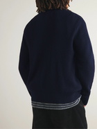 Folk - Waffle-Knit Cardigan - Blue