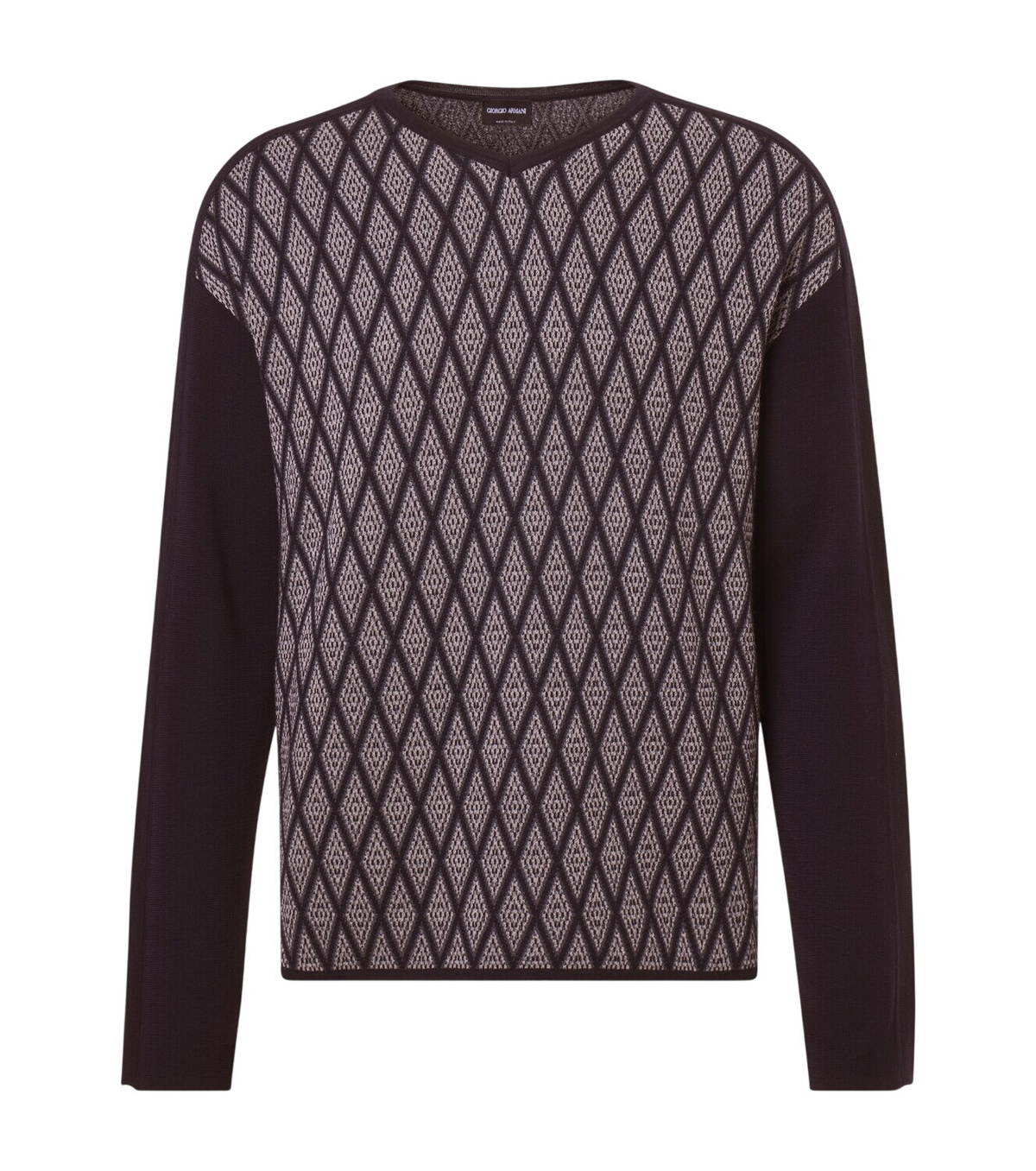 Giorgio Armani Navy Neve Alpaca Quarter-Zip Sweater Giorgio Armani