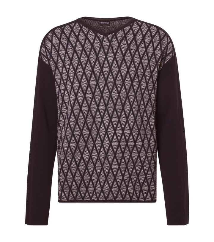 Photo: Giorgio Armani Wool and cashmere jacquard sweater