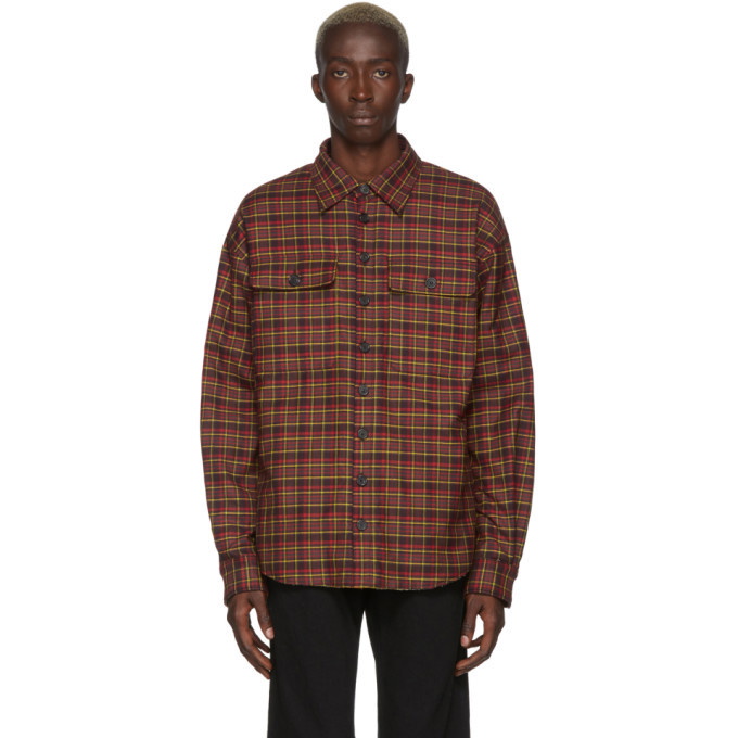 Photo: Dsquared2 Red Sherpa Dropped Military Fit Shirt