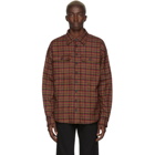 Dsquared2 Red Sherpa Dropped Military Fit Shirt