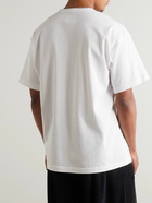 WTAPS - Logo-Print Appliquéd Cotton-Jersey T-Shirt - White