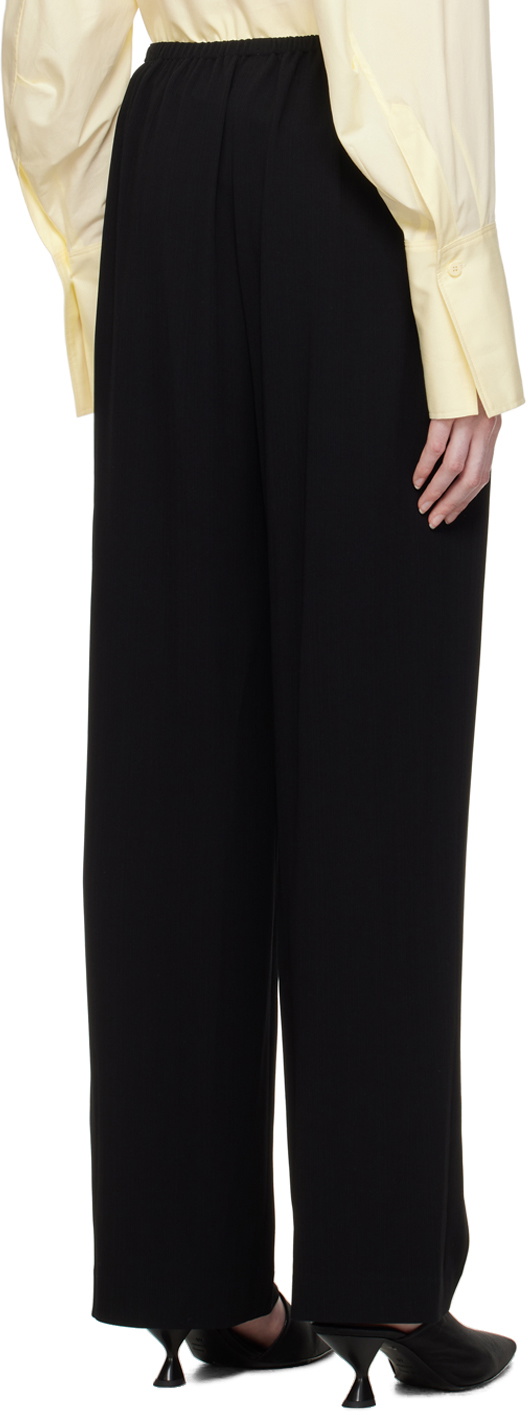Theory Black Elasticized Trousers