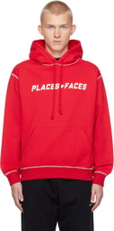 PLACES+FACES Red Contrast Stitch Hoodie