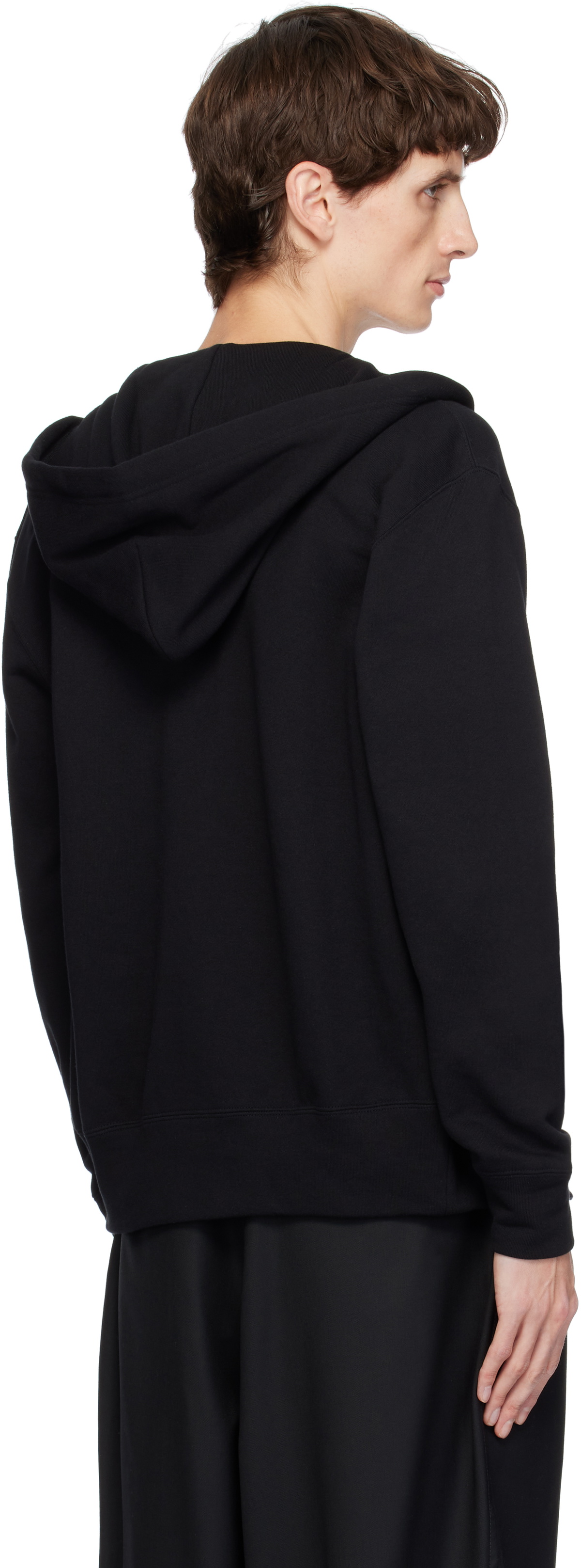 COMME des GARÇONS PLAY Black Zip Red Heart On Back Hoodie