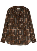 Isabel Marant étoile Mexica Printed Sheer Cotton Blouse Black