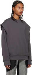 HELIOT EMIL Gray Outline Sweatshirt