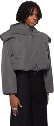 Y/Project Gray Snap Off Puffer Jacket