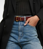 Saint Laurent - Monogram leather belt