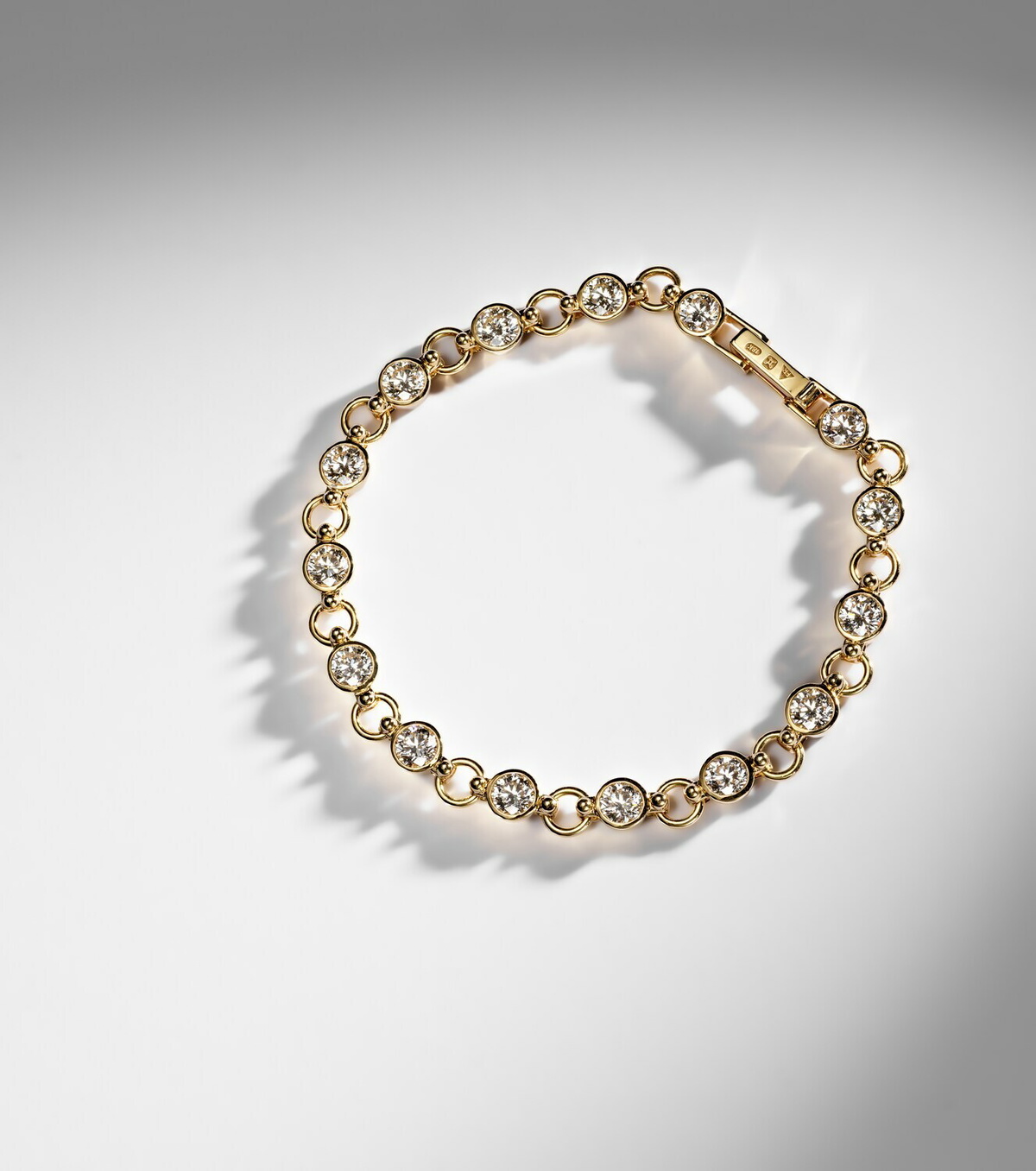 FoundRae Rivière 18kt gold chain bracelet with diamonds