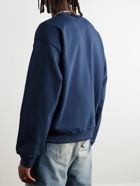 SKY HIGH FARM - Logo-Appliquéd Organic Cotton-Jersey Sweatshirt - Blue