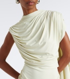 De La Vali Draped jersey gown