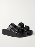 BALENCIAGA - Mallorca Leather Platform Sandals - Black
