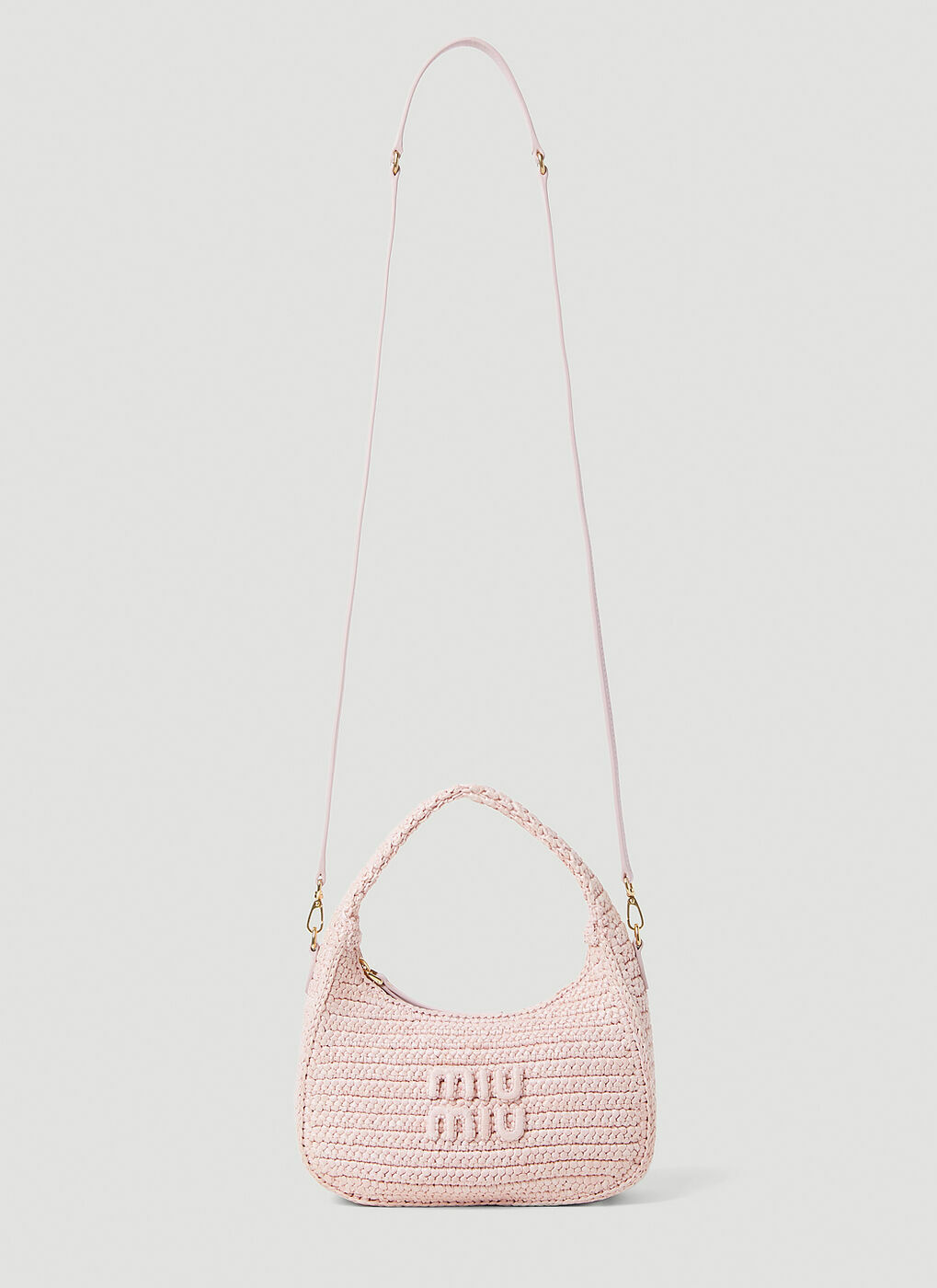 Miu Miu - Crochet Shoulder Bag in Pink Miu Miu