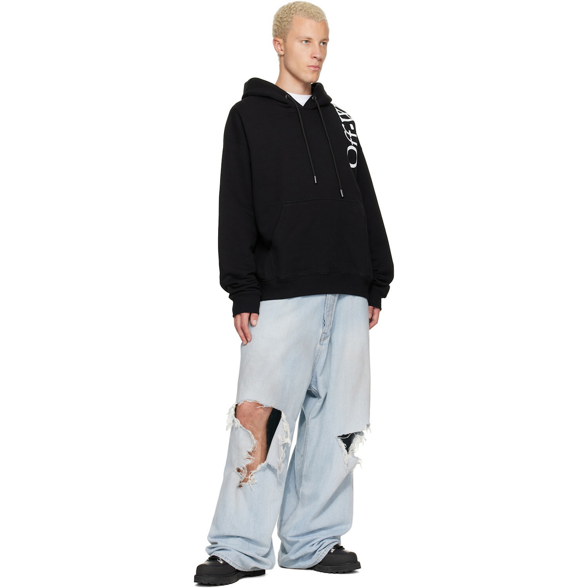 Off-White Black Vertical Bookish Skate Hoodie