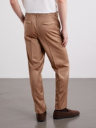 Barena - Straight-Leg Pleated Virgin Wool Suit Trousers - Brown