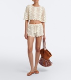 Posse Saskia cropped crochet cotton top