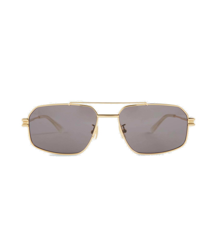Photo: Bottega Veneta - Bond square aviator sunglasses