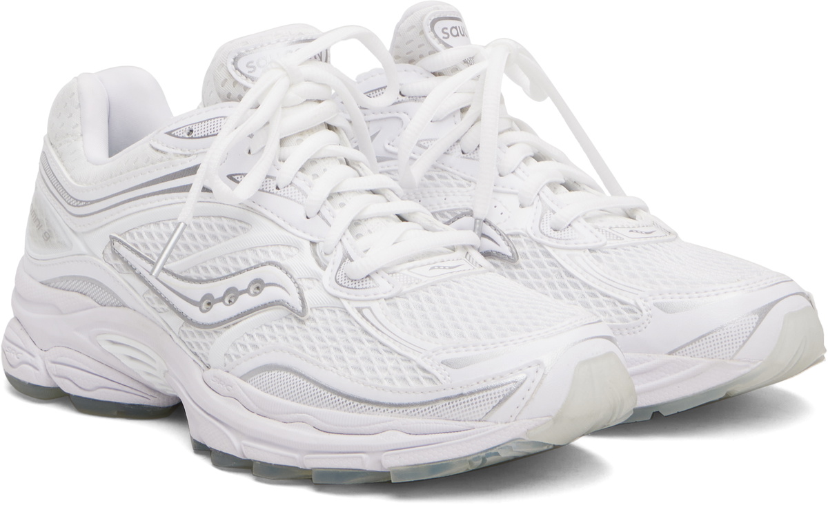 Saucony White ProGrid Omni 9 Socktop Sneakers