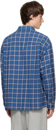 We11done Blue Repaired Checked Shirt